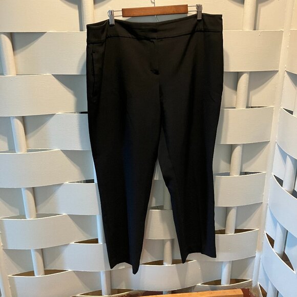 Black Label by Evan-Picone Straight-Leg Black Trouser 18 - Picture 1 of 7